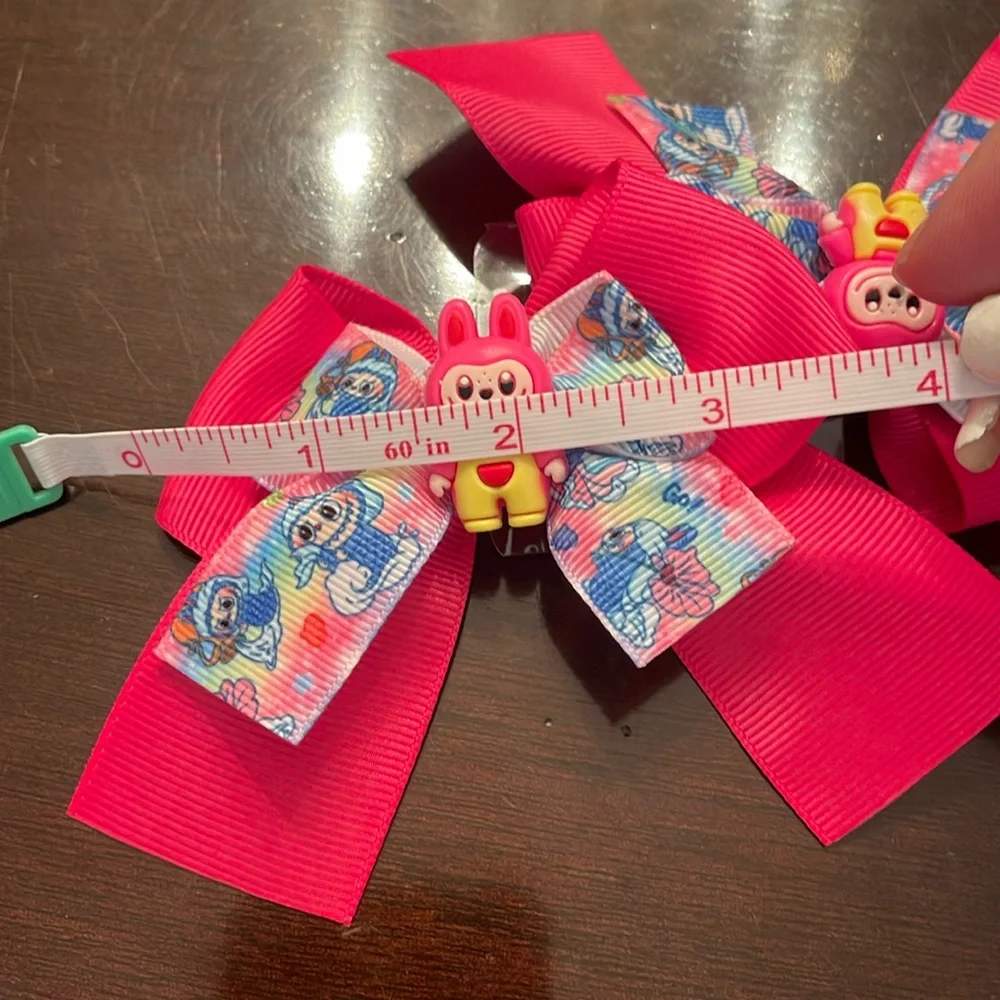 Colorful labubu monster Cartoon Hair Bows nwt set of two